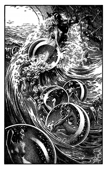 The Ship of Ishtar, мемориальное издание, 1949, внутренняя иллюстрация Вирджила Финлэя