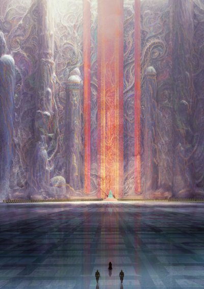 Тронный зал Муад&#39;диба: внутренняя иллюстрация Марка Симонетти к роману Фрэнка Герберта «Мессия Дюны»