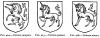 Unicorn rampant, Unicorn passant, Unicorn statant. “A Complete Guide to Heraldry” by Arthur Charles Fox-Davies